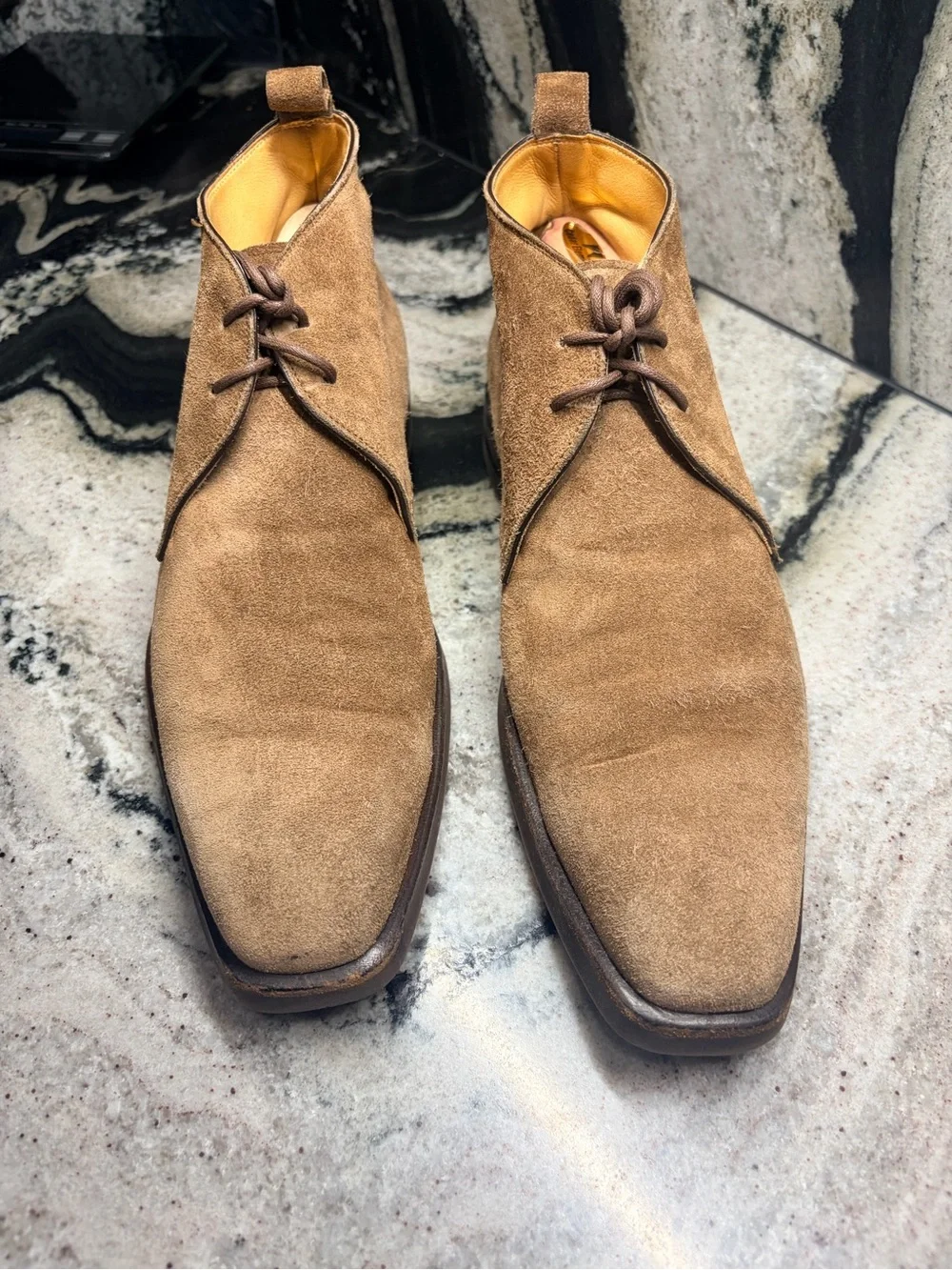 Di Bianco Suede Chukka Boots Brown Tan Made in Italy Men’s US 9